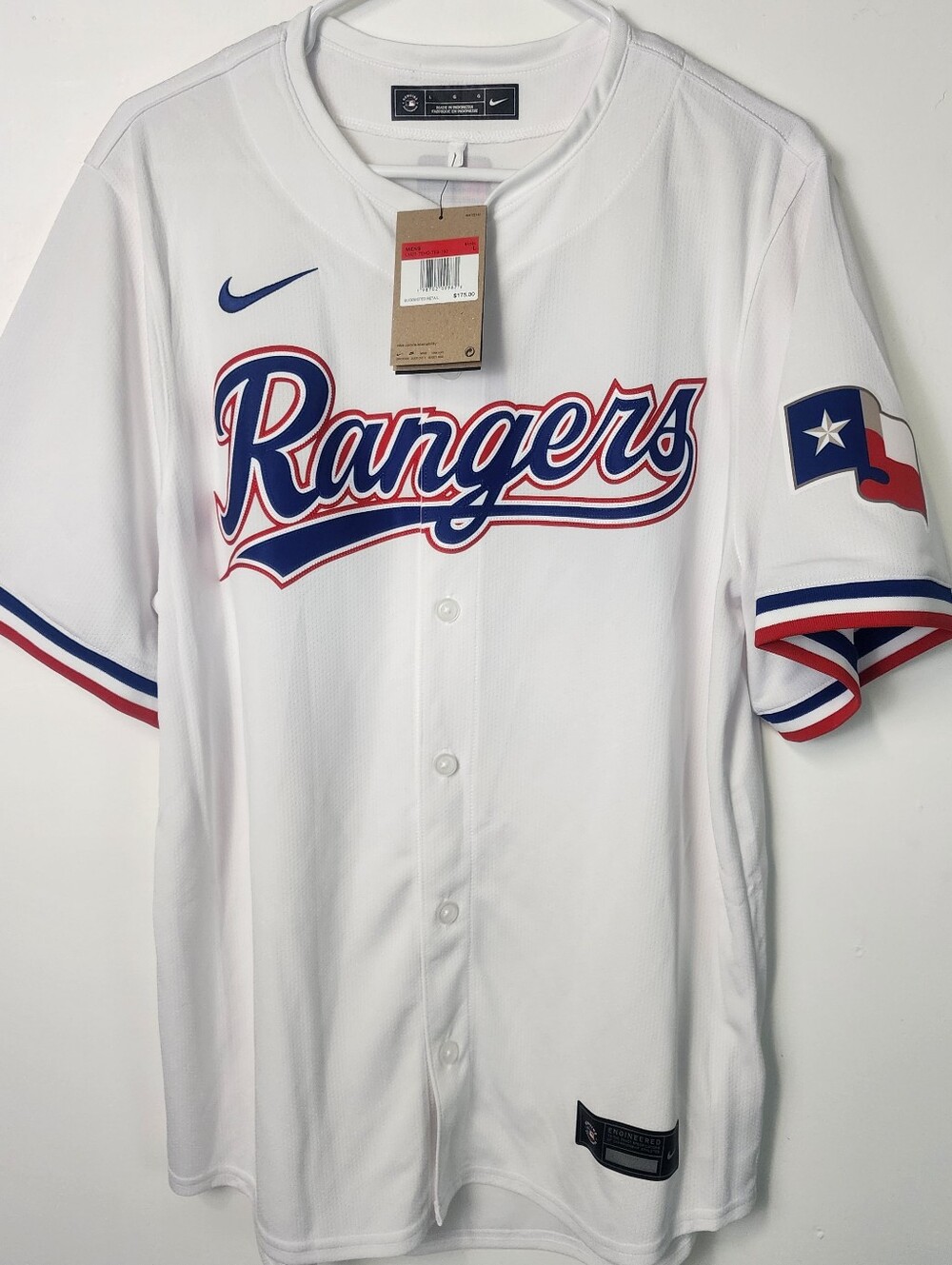Nike Texas Rangers Adolis Garcia 53 White Baseball Original Jersey Sz Large $175
